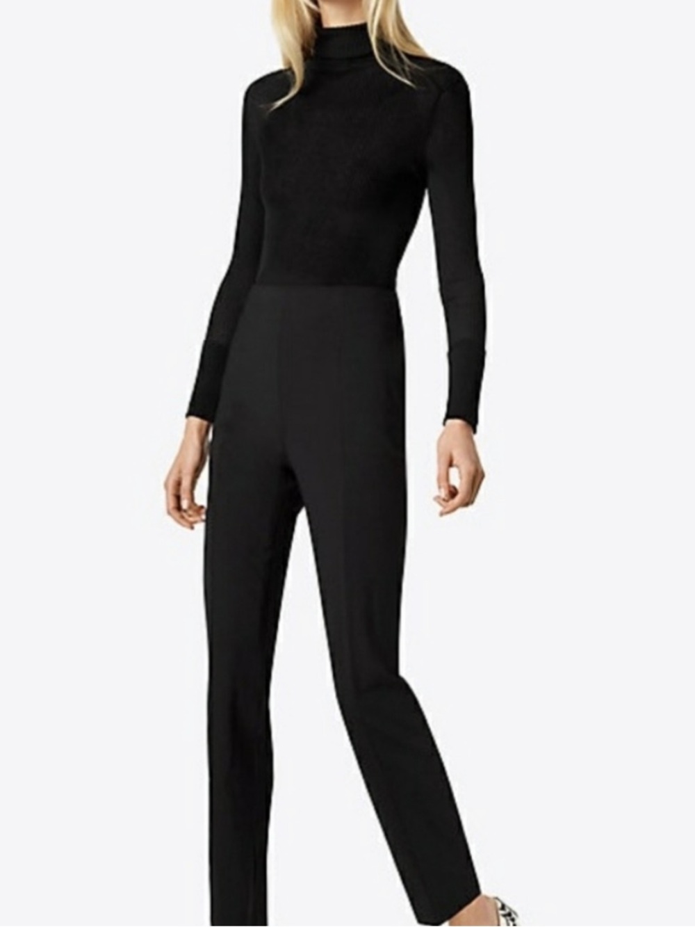 Tory Burch Black Skylar Pant Wool Ankle Tuxedo High-Rise Pants 8